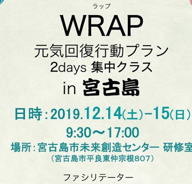 WRAP (元気回復行動プラン)集中クラス  in 宮古島