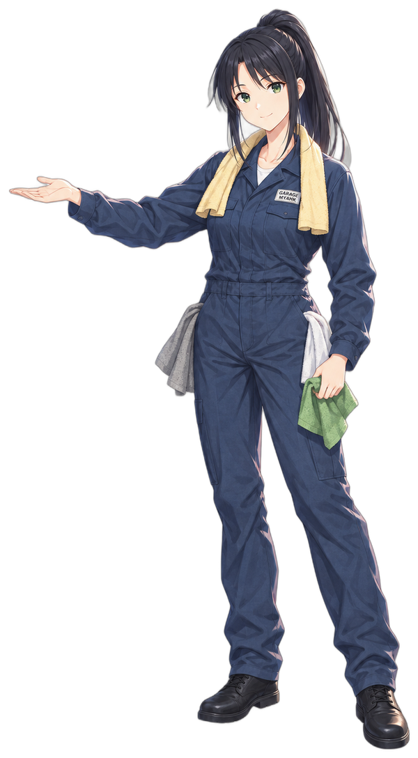 車内へ手を差し出すハナ